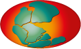 logo: oval-shaped represention of Earth with the continents joined together